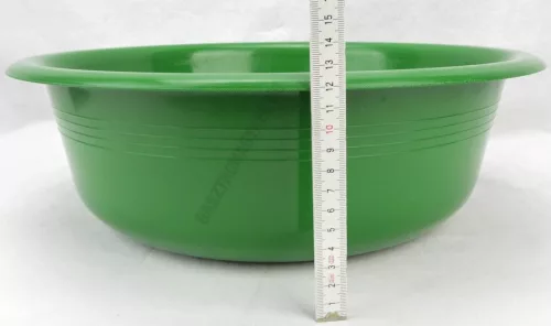 Műanyag tál, lavór, erős műanyag, 40 cm, 9 liter, zöld