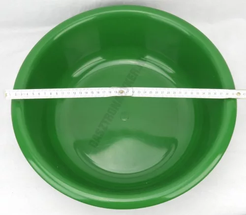 Műanyag tál, lavór, erős műanyag, 40 cm, 9 liter, zöld
