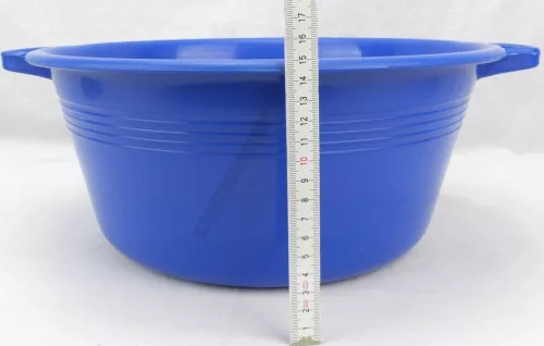 Műanyag tál, peremfüles, 36 cm, 9 liter, kék