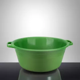 Műanyag tál, peremfüles, 36 cm, 9 liter, zöld