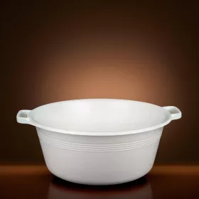 Műanyag tál, erős, peremfüles, 44 cm, 16 liter, fehér