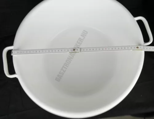 Műanyag tál, erős, peremfüles, 44 cm, 16 liter, fehér