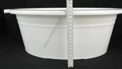 Műanyag ováltál, erős peremfüles, 13 liter, fehér, 