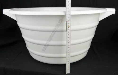 Füles dézsa 30 liter, erős műanyag, tárolóedény, 50 cm
