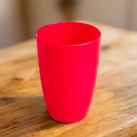 Műanyag pohár, 330 ml, piros