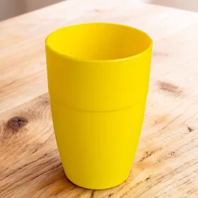 Műanyag pohár, 330 ml, sárga