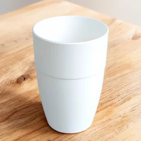 Műanyag pohár, 330 ml, fehér