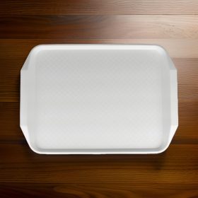   Műanyag óriás Md tálca, fehér polipropilén, csúszásgátlós felülettel, 54×36 cm