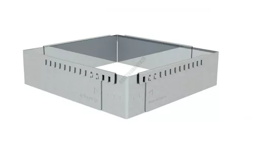 Sütőkeret, állítható négyzet, 16 cm-től 30 cm-ig, de Buyer