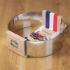 Sütőkeret, tortakarika, állítható kör, 18-36 cm között, 6,5 cm, de Buyer, rozsdamentes