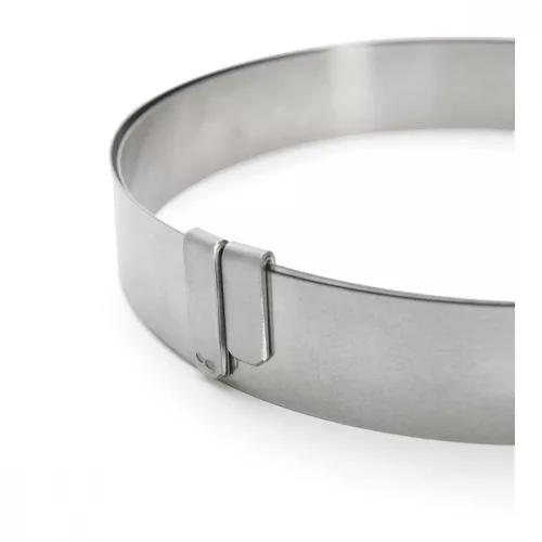 Sütőkeret, tortakarika, állítható kör, 18-36 cm között, 3 cm, de Buyer, rozsdamentes