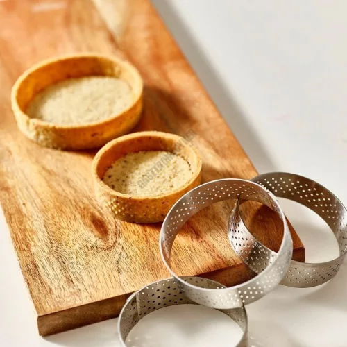 Tartlet karika, perforált, 8,5×2 cm
