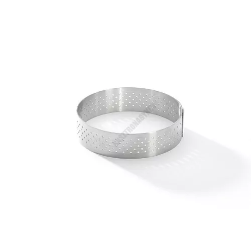 Tartlet karika, perforált, 7,5×2 cm