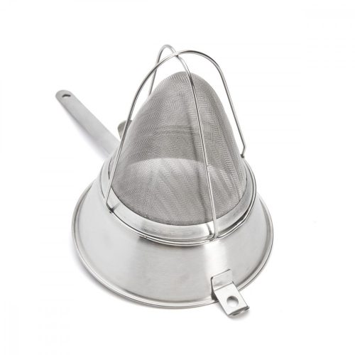 Finomhálós szűrő, 22 cm átmérő, 0,4 mm szitaszövet, rozsdamentes