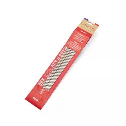 Hústű, sasliktű, 35 cm, de Buyer, rozsdamentes, 10 db/csomag