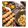 Hústű, sasliktű, 40 cm, de Buyer, rozsdamentes, 10 db/csomag