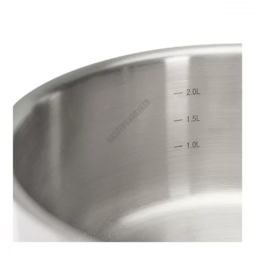 Nyeles lábas, 3 l, de Buyer, 20 cm átm., 18/10 rozsdamentes
