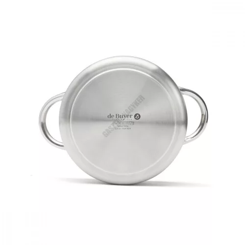 Alacsony lábas, 3,1 l, de Buyer, 20 cm átm., 18/10 rozsdamentes