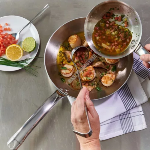 Serpenyő, 24 cm, Alchimy, de Buyer, rozsdamentes