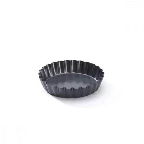 Tortaforma bordázott, ferde éllel, kerek, 10×2 cm