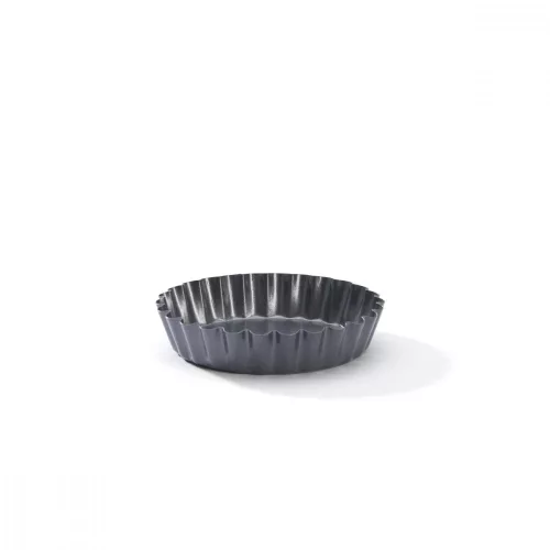 Tortaforma bordázott, ferde éllel, kerek, 10×2 cm