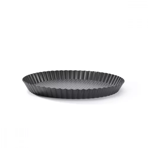 Tortaforma bordázott, ferde éllel, kerek, 28×3 cm