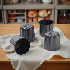 Canelé Bordelais sütőforma, 5,5 cm átm., 4 db/csomag