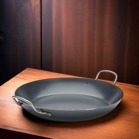   Paella vasserpenyő, 37 cm, La Lyonnaise, kékacél, de Buyer