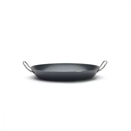 Paella vasserpenyő, 37 cm, La Lyonnaise, kékacél, de Buyer