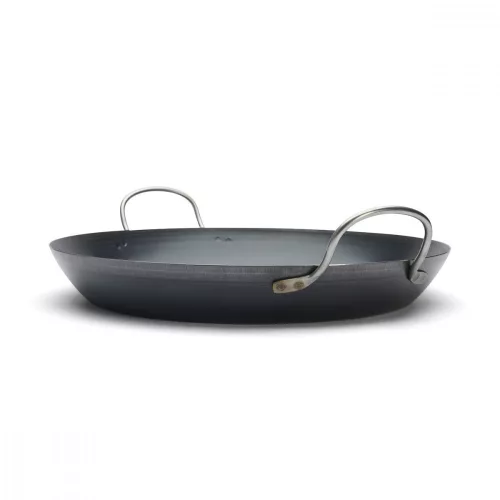 Paella vasserpenyő, 47 cm, La Lyonnaise, kékacél, de Buyer