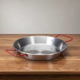 Paella vasserpenyő piros füllel, 24 cm, de Buyer