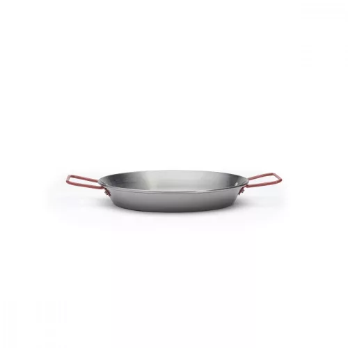Paella vasserpenyő piros füllel, 24 cm, de Buyer