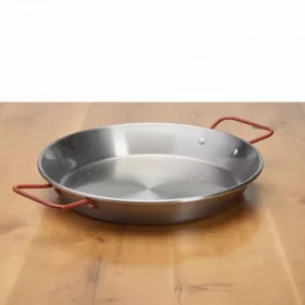 Paella vasserpenyő piros füllel, 28 cm, de Buyer