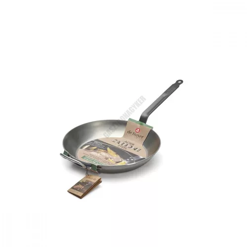 Vasserpenyő nyéllel és füllel, 32 cm, Carbone Plus, de Buyer