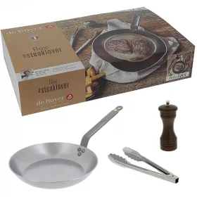 Díszdobozos vasserpenyő-készlet, Steaklover, de Buyer