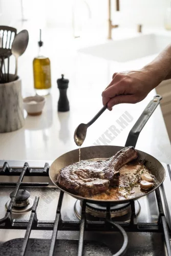 Vasserpenyő, steak serpenyő, 28 cm, de Buyer