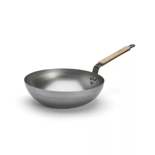 Wok bükkfa nyéllel, 28 cm, de Buyer, vas