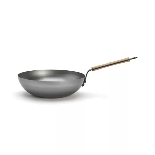 Wok bükkfa nyéllel, 28 cm, de Buyer, vas