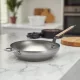 Wok bükkfa nyéllel, füllel, 32 cm, de Buyer, vas