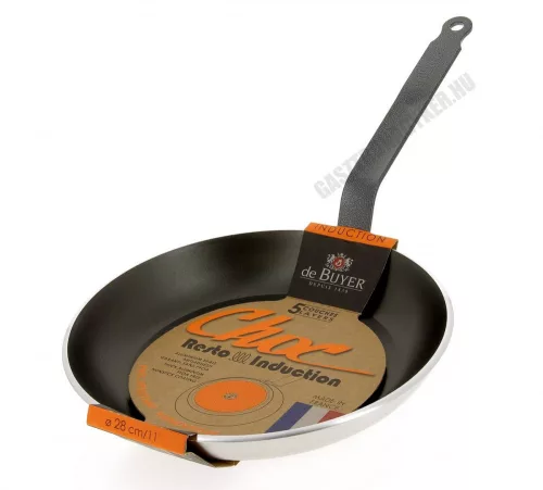Serpenyő, 28 cm, Choc Resto Induction, tapadásmentes, de Buyer