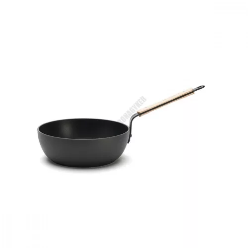 Mély serpenyő, 24 cm, bükkfanyéllel, tapadásmentes, de Buyer