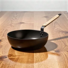   Mély serpenyő, 28 cm, bükkfanyéllel, tapadásmentes, de Buyer