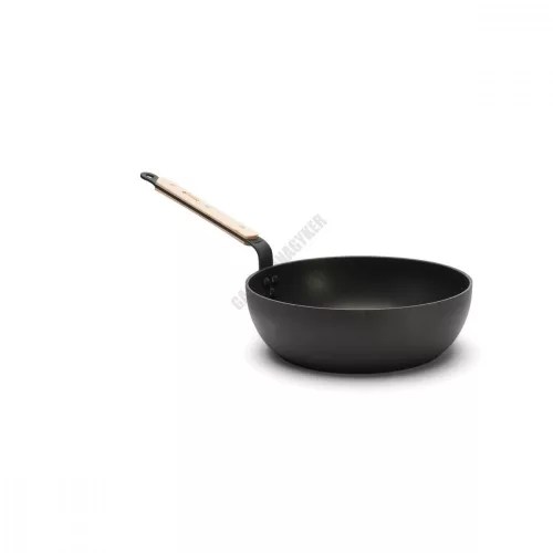 Mély serpenyő, 28 cm, bükkfanyéllel, tapadásmentes, de Buyer