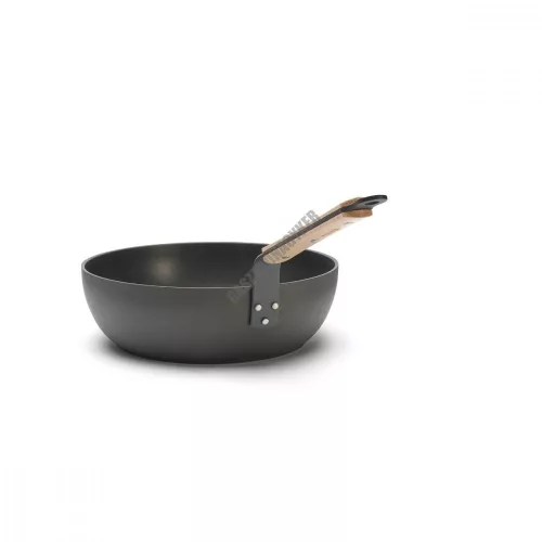 Mély serpenyő, 28 cm, bükkfanyéllel, tapadásmentes, de Buyer