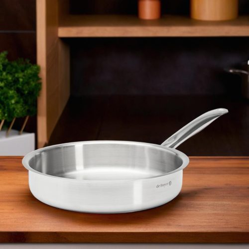 Magas falú serpenyő, de Buyer, 28 cm átm., 18/10-es rozsdamentes