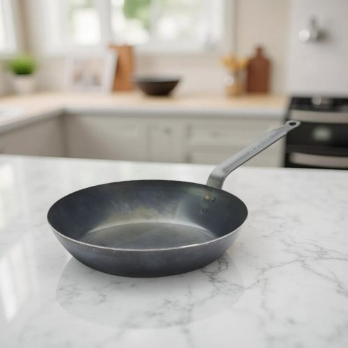 Kékacél serpenyő, 24 cm, La Lyonnaise, de Buyer