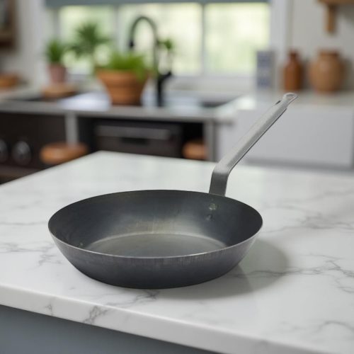 Kékacél serpenyő, 26 cm, La Lyonnaise, de Buyer 