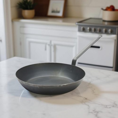 Kékacél serpenyő, 32 cm, La Lyonnaise, de Buyer