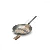 Vasserpenyő nyéllel és füllel, 32 cm, Carbone Plus, de Buyer