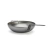 Wok nyéllel és füllel, 32 cm, de Buyer, vas